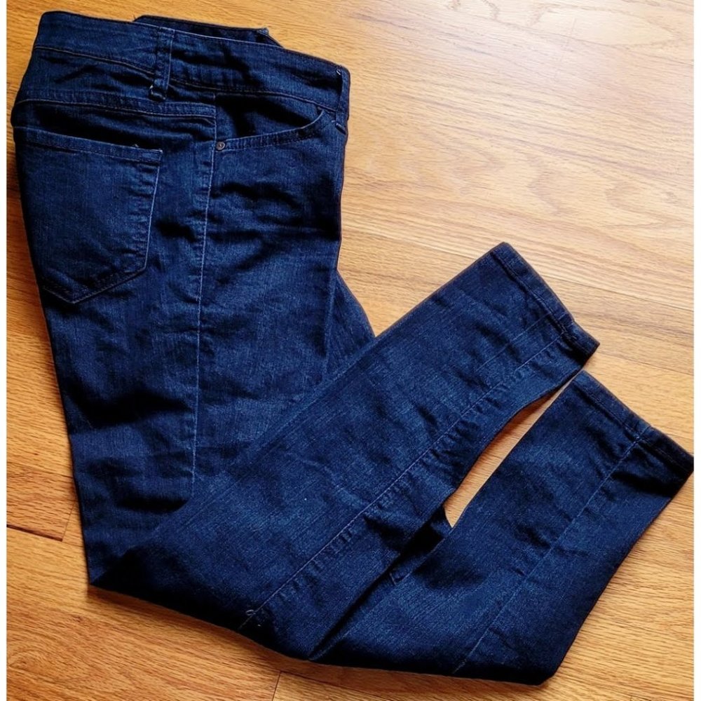 Nine West Jeggings SZ 2/25 Dark Blue Low Rise (8”) with Pockets Like New